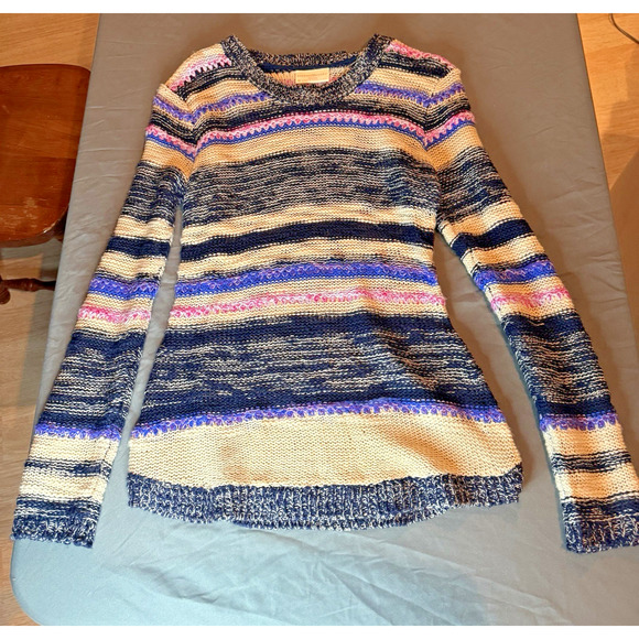 Bobbie Brooks Womens Sweater Size Medium‎ Soft and Demure Colorful Stripes - Picture 1 of 3